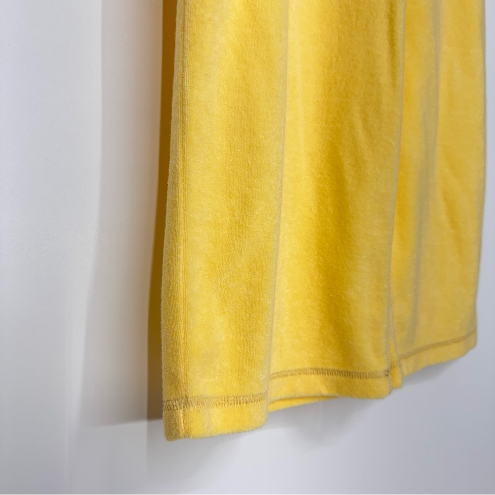 Boston Proper Solid Yellow Terrycloth Cropped Wid… - image 3